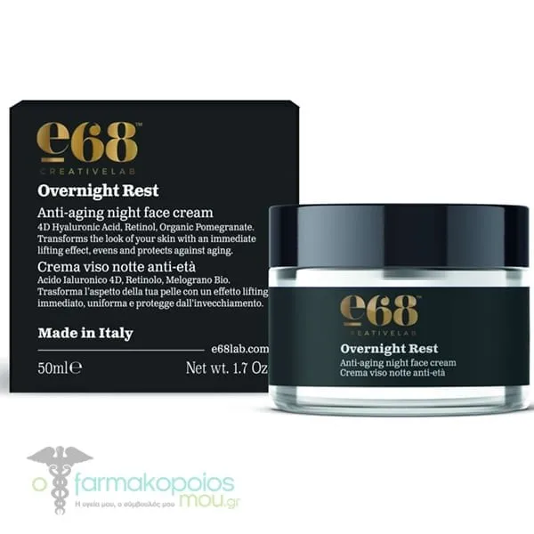 E68 Overnight Rest Anti-Aging Night Face Cream, 50ml