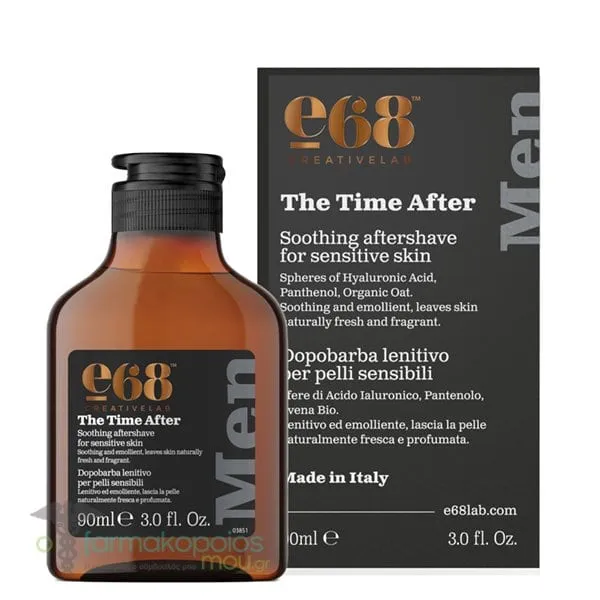 E68 The Time After Soothing After Shave for Sensitive Skin, 90ml
