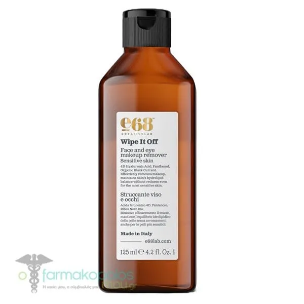 E68 Wipe It Off Face & Eye Make-up Remover, 125ml