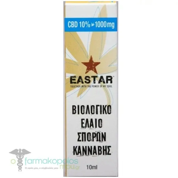 Eastar Βιολογικό Έλαιο Κάνναβης CBD 10% 1000mg, 10ml
