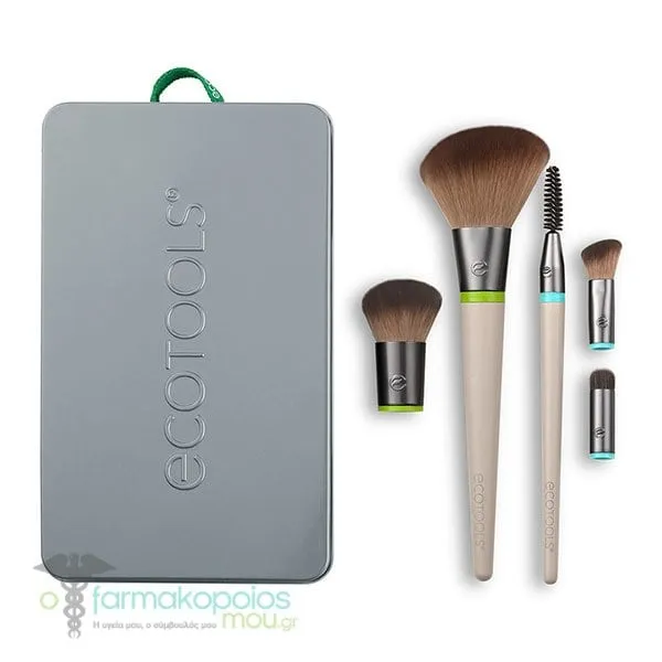EcoTools Daily Essentials Total Face Kit with 5 Brushes (3128), 1set