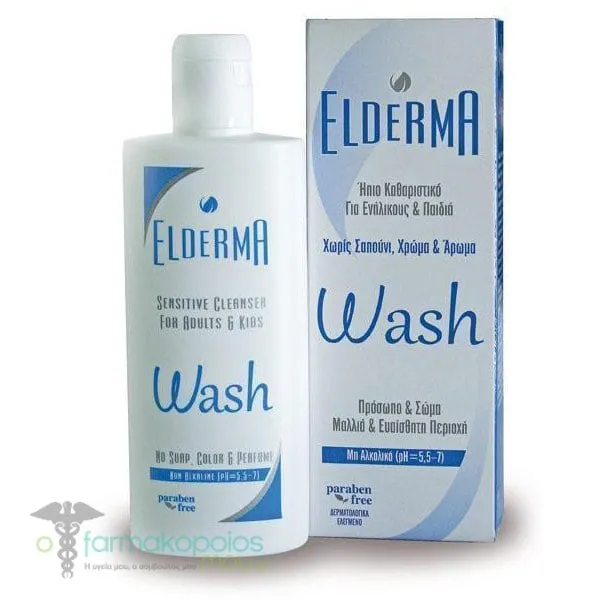 Elderma Wash Mild Cleanser for Adults & Kids, 200ml