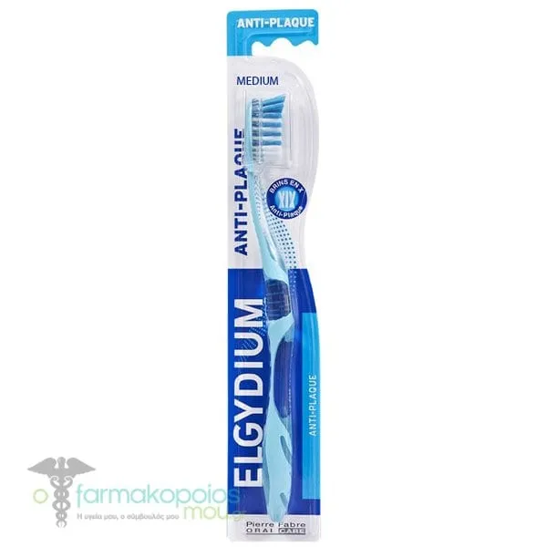 Elgydium Antiplaque Medium Οδοντόβουρτσα με Τρίχες σε σχήμα Χ, 1 τεμάχιο