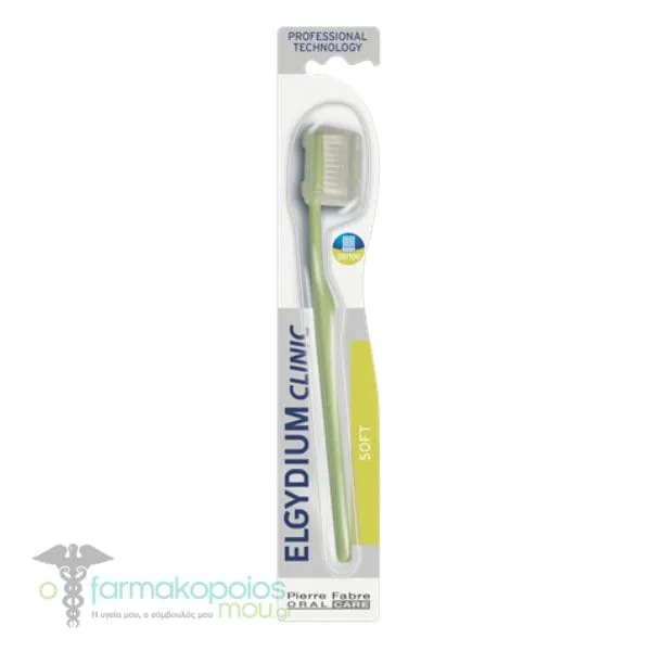 Elgydium Clinic Soft 20/100 Toothbrush, 1pc - Πρασινο