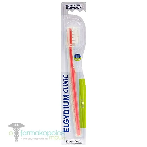 Elgydium Clinic Soft 20/100 Toothbrush, 1pc - Ρόζ