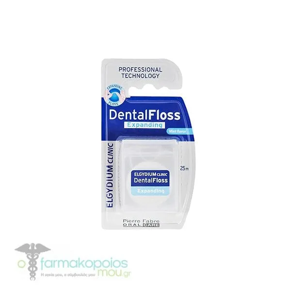 Elgydium Clinic Dental Floss Antiplaque Expanding Mint Flavor 25m, 1pc