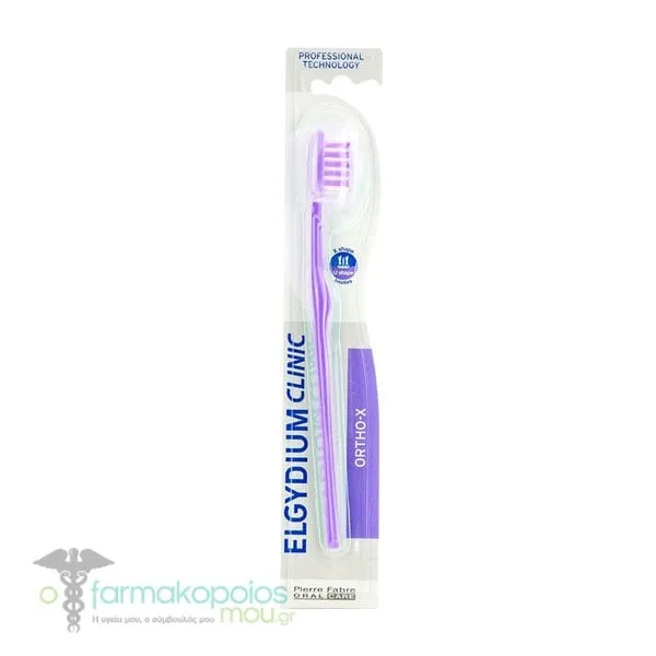 Elgydium Clinic Ortho-X Medium Toothbrush, 1pc - Μώβ