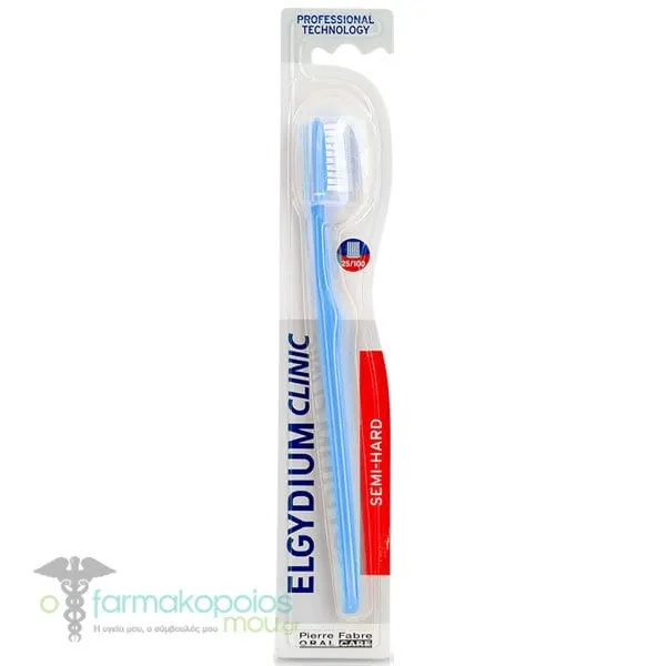 Elgydium Clinic Semi-Hard 25/100 Toothbrush, 1pc - Γαλάζιο