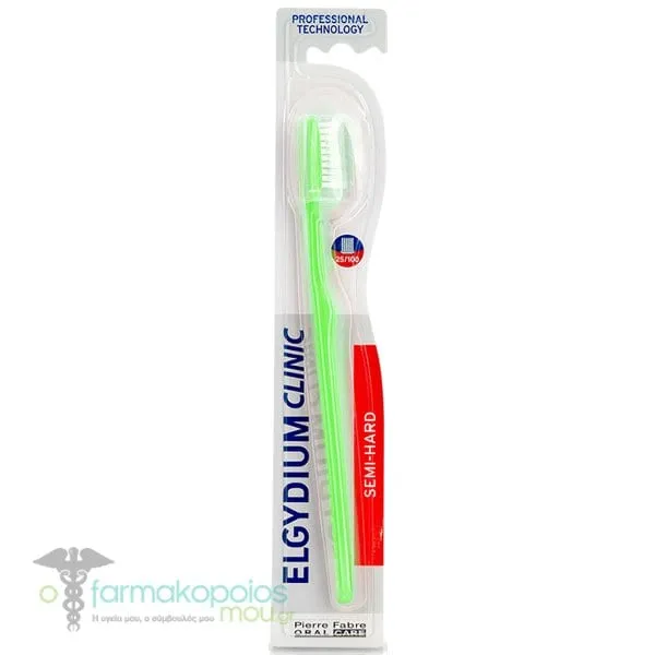 Elgydium Clinic Semi-Hard 25/100 Toothbrush, 1pc - Λαχάνι