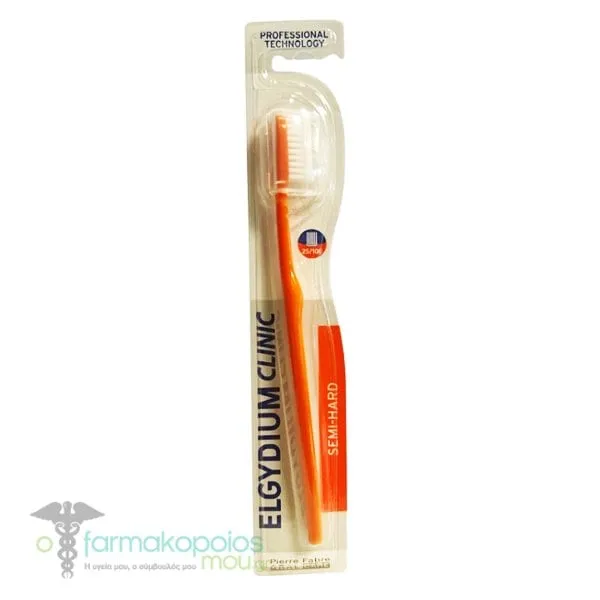 Elgydium Clinic Semi-Hard 25/100 Οδοντόβουρτσα Μέτριας Σκληρότητας Ιδανική για Καθημερινή Χρήση, 1τεμ