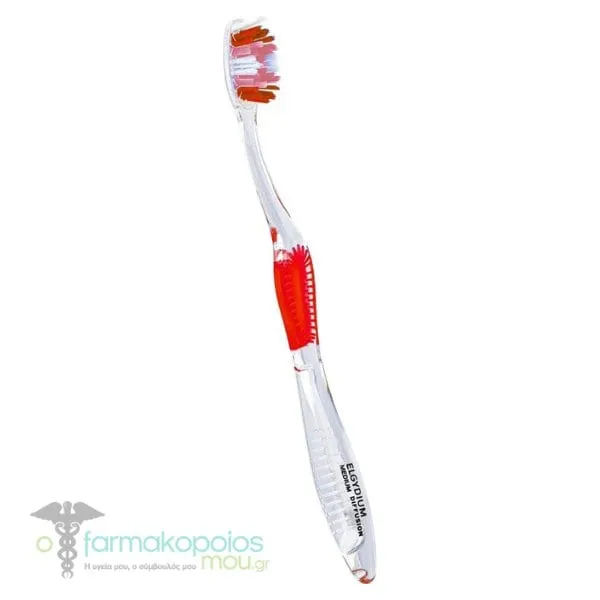 Elgydium Diffusion Medium Toothbrush, 1pc - Κόκκινο