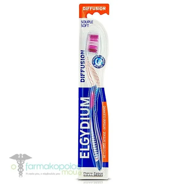 Elgydium Diffusion Toothbrush Soft, 1pc - Φούξια