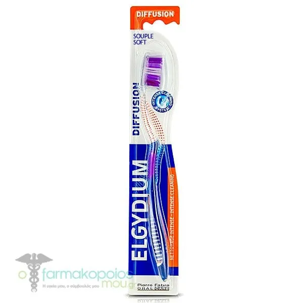 Elgydium Diffusion Toothbrush Soft, 1pc - Μώβ