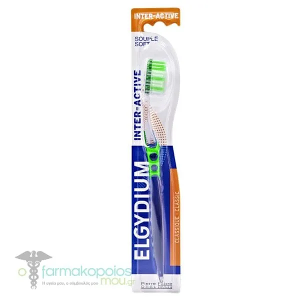 Elgydium Inter-Active Soft Toothbrush, 1pc - Πρασινο