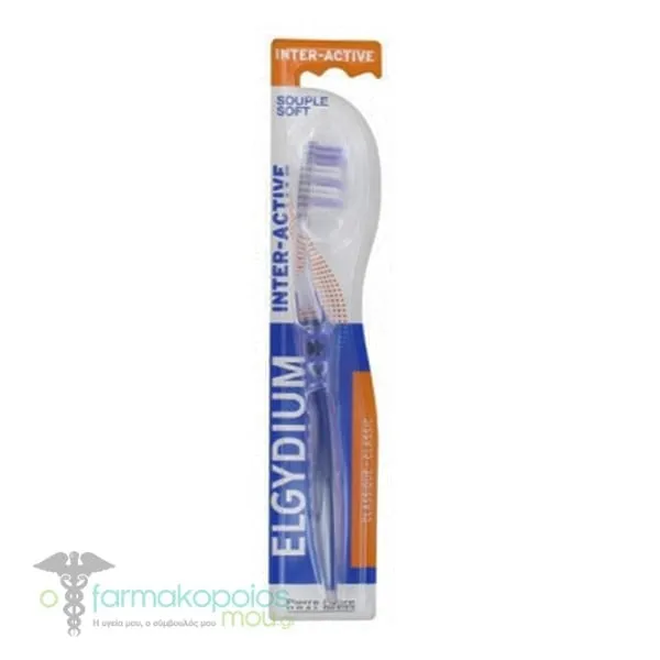 Elgydium Inter-Active Soft Toothbrush, 1pc - Μώβ