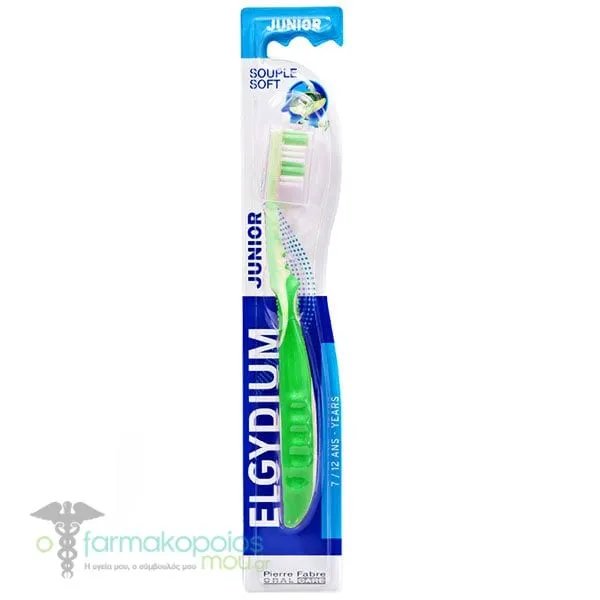 Elgydium Junior Toothbrush 7-12Y, 1pc - Πράσινο-Λαχανί