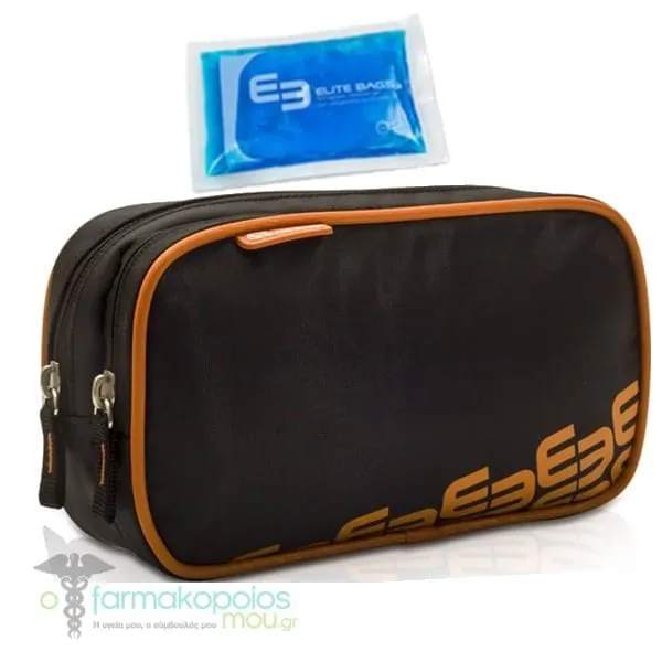 Elite Bags Diabetic Toiletry Bag Isothermal Medical Bag Diabetic Kit Black, 1pc