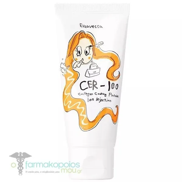 Elizavecca CER-100 Collagen Coating Protein Ion Injection Μάσκα Μαλλιών για Απαλότητα & Λάμψη, 50ml
