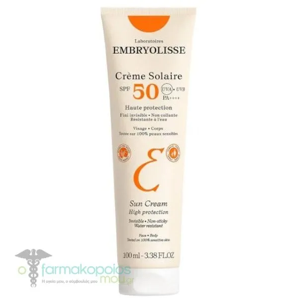 Embryolisse Sun Cream High Protection Face & Body SPF50, 100ml