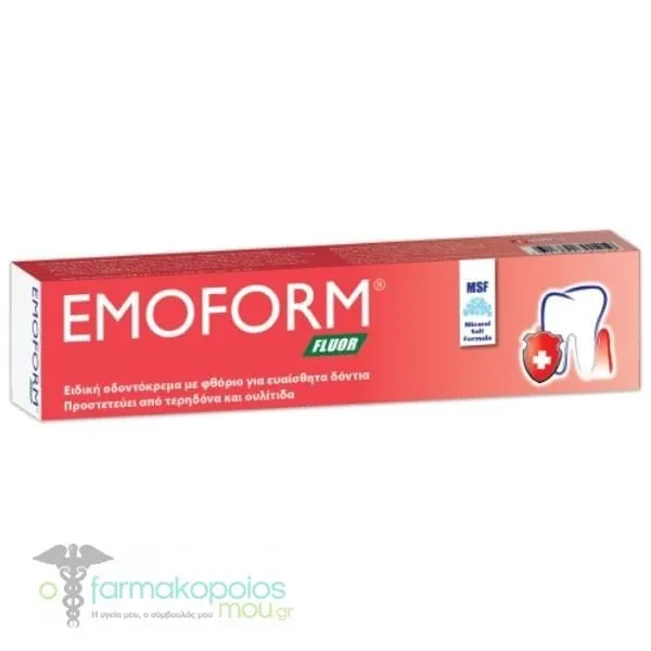 Emoform Fluor Swiss Fluoride Toothpaste for Sensitive Teeth, 50gr