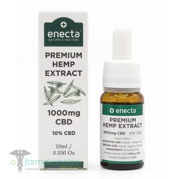 Enecta Premium Hemp Extract 10% CBD Oil (1000mg), 10ml