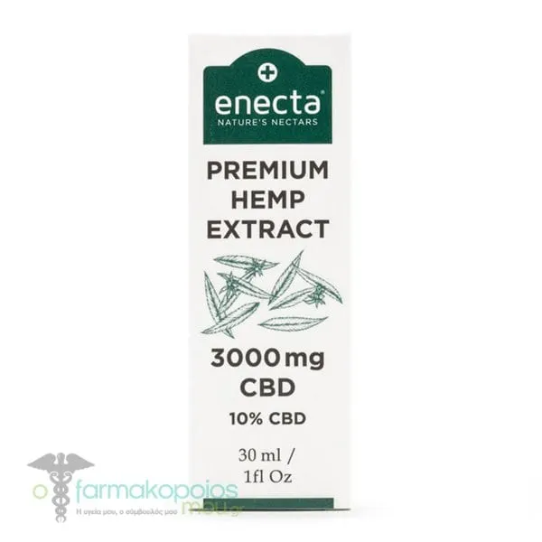 Enecta Premium Hemp Extract 10% CBD Cannabis Oil 3000mg, 30ml
