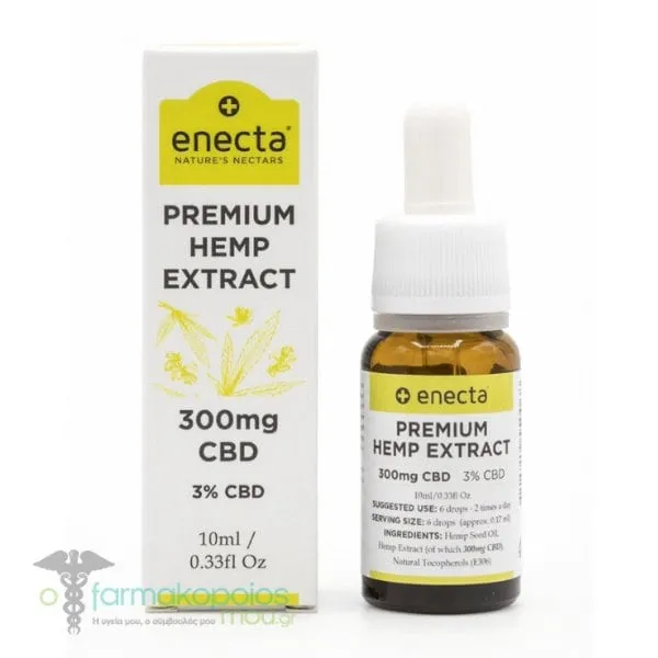 Enecta Premium Hemp Extract 3% CBD Oil (300mg), 10ml