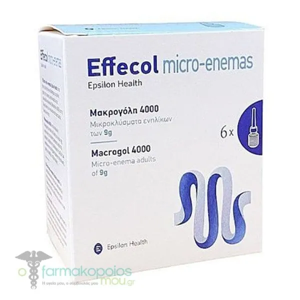 Epsilon Health Effecol Micro-Enemas Macrogol 4000, 6x9gr