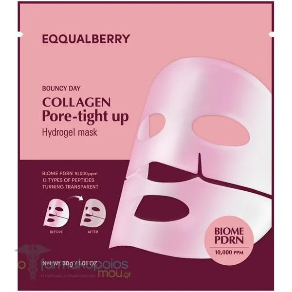 Eqqualberry Collagen Pore Tight Up Μάσκα Προσώπου για Λιπαρές Επιδερμίδες, 1τεμ
