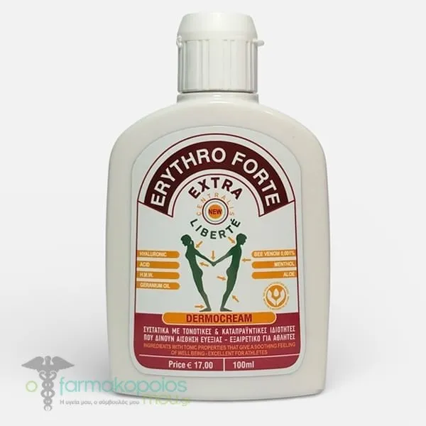 Erythro Forte Extra Centralis Liberte Dermocream Θερμαντική Κρέμα για Πόνους στις Αρθρώσεις, 100ml