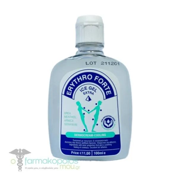 Erythro Forte Ice Gel Extra Αναλγητικό Τζελ Κρυοθεραπείας, 100ml