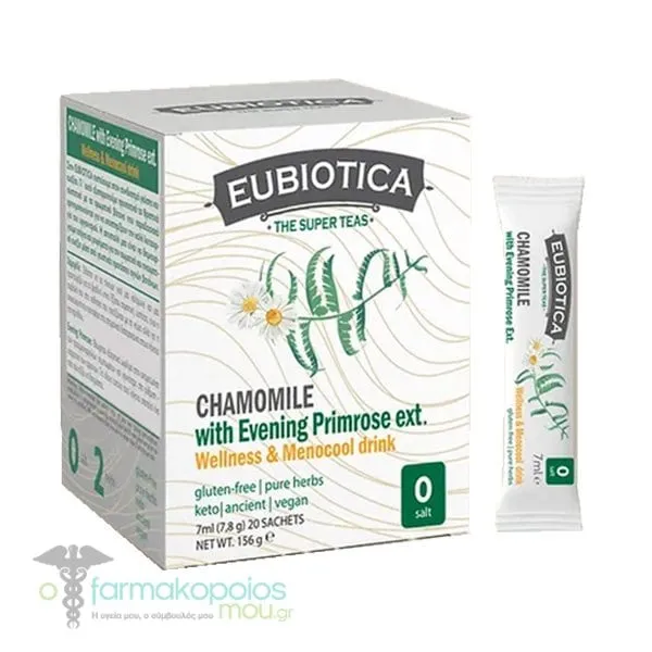 Eubiotica The Super Teas Chamomile with Evening Primrose ext., 20x7.8g