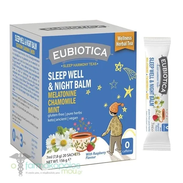 Eubiotica Sleep Harmony Teas Sleep Well & Night Balm, 20x7.8g