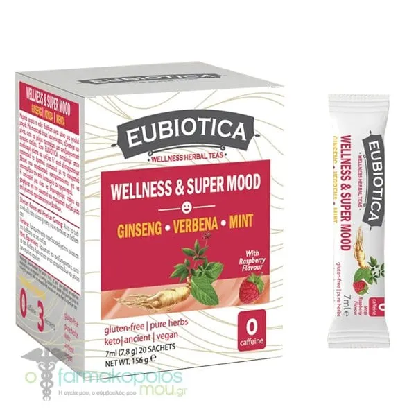 Eubiotica Wellness Herbal Teas Wellness & Super Mood, 20x7.8g