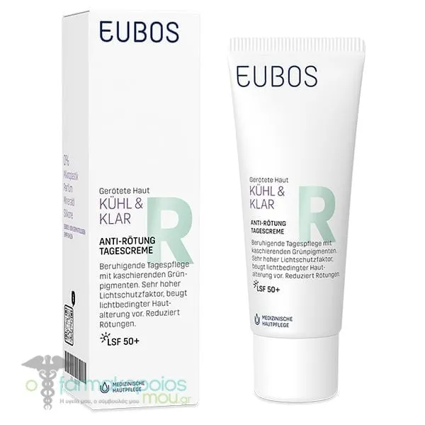 Eubos Cool & Calm Redness Relieving Καταπραϋντική Κρέμα Ημέρας για την Ερυθρότητα SPF50+, 40ml