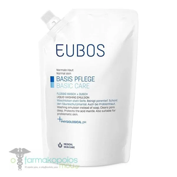 Eubos Liquid Washing Emulsion Blue Refill, 400ml