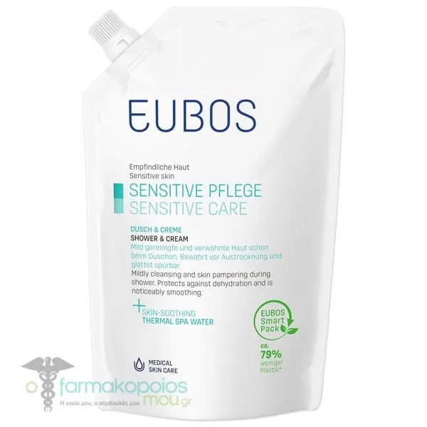 Eubos Sensitive Care Απαλό Κρεμώδες Καθαριστικό Σώματος Refill, 400ml
