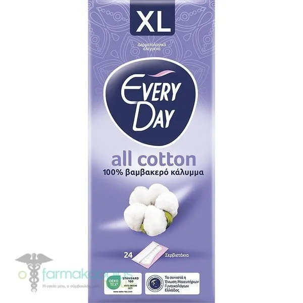 EveryDay All Cotton Σερβιετάκια XL, 24τεμ