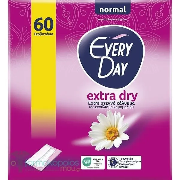 EveryDay Extra Dry Σερβιετάκια Normal, 60τεμ