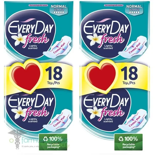 EveryDay Fresh Normal Ultra Plus Pads (2x18pcs), 36pcs