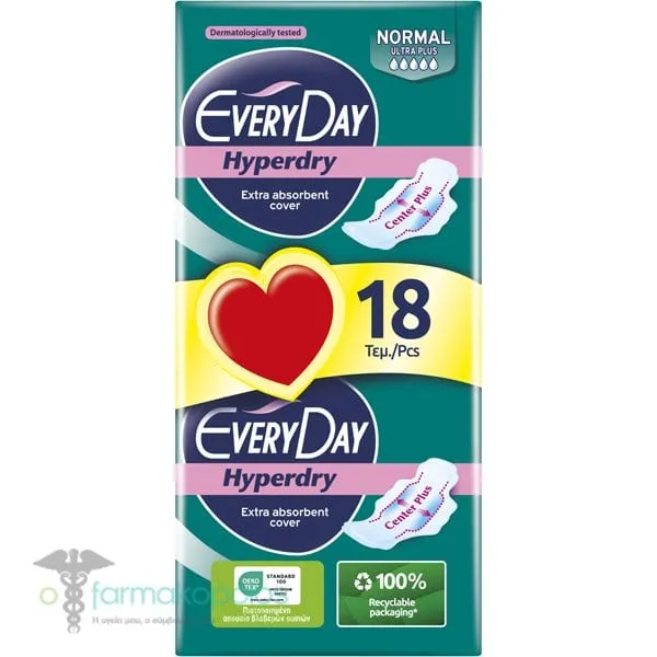 EveryDay Hyperdry Normal Ultra Plus Pads, 18pcs