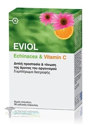Eviol Echinacea & Vitamin C, 30caps