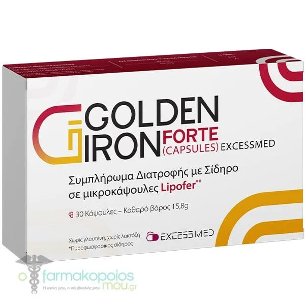 EXCESSMED Golden Iron Forte, 30caps