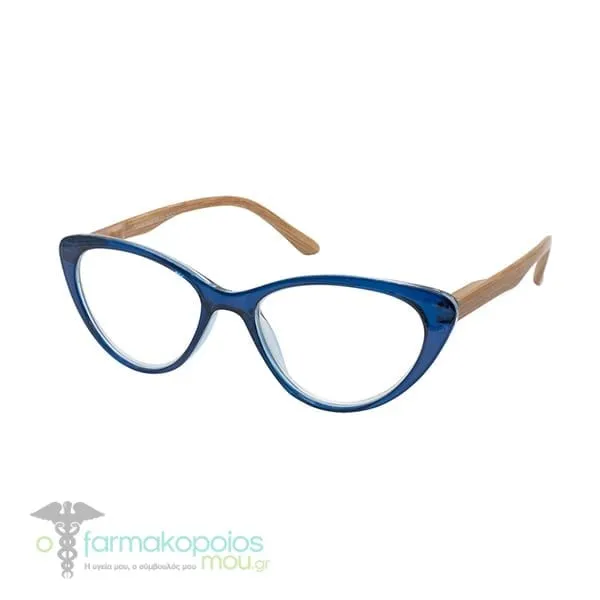 Eyelead Ε205 Γυναικεία Γυαλιά Πρεσβυωπίας Μπλε με Εφέ Ξύλινου Βραχίονα Κοκκάλινο, 1τεμ