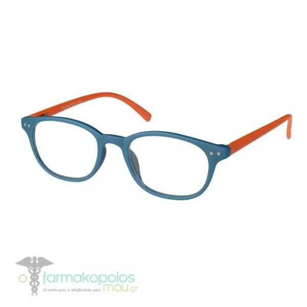 Eyelead E154 Unisex Horn-Rimmed Reading Glasses Blue-Orange, 1pc - Μπλε - Πορτοκαλί