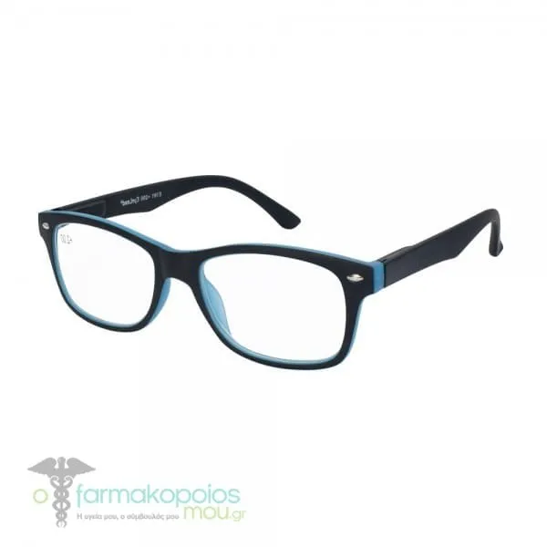 Eyelead E191 Unisex Horn-Rimmed Reading Glasses Black-Blue, 1pc - Μαύρο - Μπλε