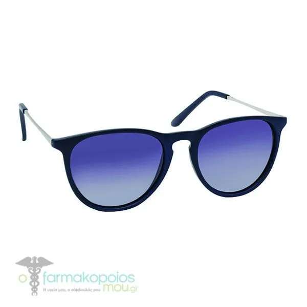 Eyelead L662 Adult Polarized Sunglasses Dark Blue with Silver Temples, 1pc