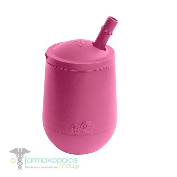Ezpz Εκπαιδευτικό Ποτήρι Mini Cup με Καλαμάκι, 1τεμ - PINK