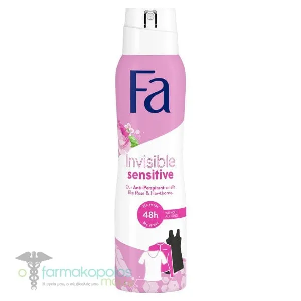 Fa Invisible Sensitive Anti-Perspirant Spray 48h, 150ml