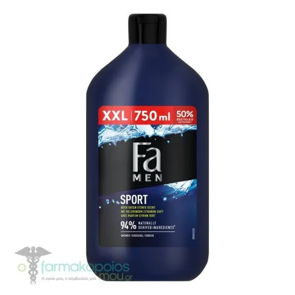 Fa Men Sport Green Citrus Scent Shower Gel, 750ml